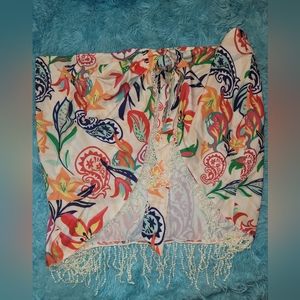 Shein size large (usa 8-10) vibrant beach cover skirt